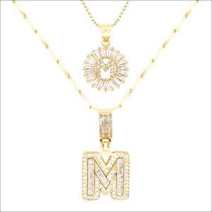 14k Gold Plated Custom Name Necklace with Zirconia Letters, Adjustable Chain